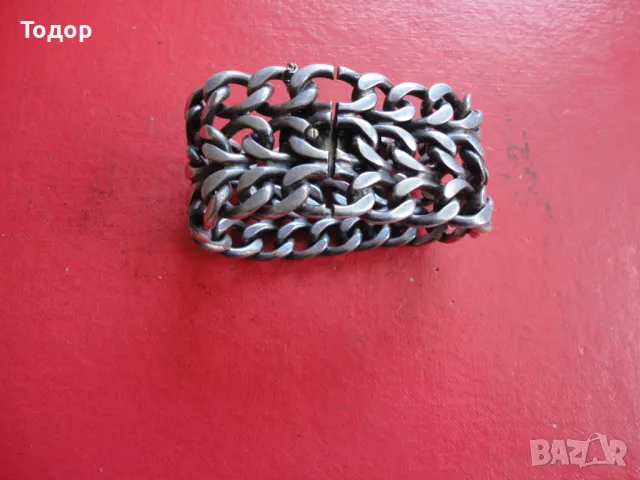 Страхотна метална рокерска арт гривна , снимка 2 - Гривни - 47524259