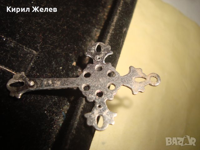 СТАР РЯДЪК ПОСРЕБРЕН КРЪСТ 21692, снимка 8 - Антикварни и старинни предмети - 32525405