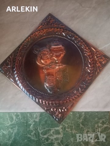 Ретро Руска Метална Картина Олимпиада Москва 1980