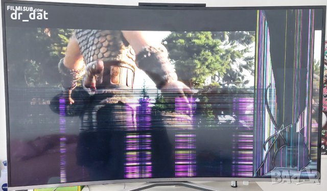Телевизор Samsung 49" счупена матрица+ работещо дистанционно
