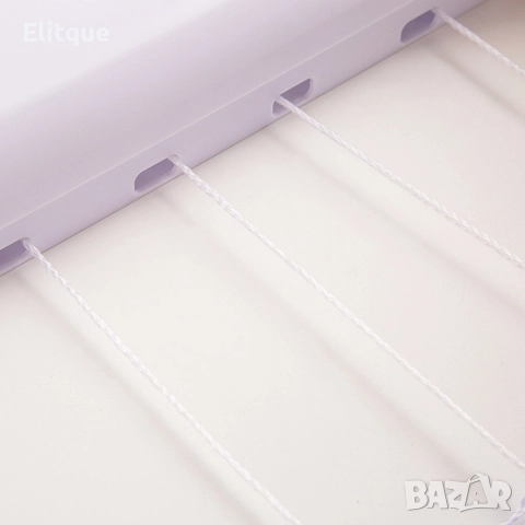 Прибиращ се простор за дрехи с 5 въжета и куки - Максимална дължина 3.2 метра, бял, снимка 3 - Други стоки за дома - 52832720