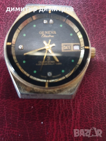 Винтидж часовник Geneva Electra 21, снимка 4 - Антикварни и старинни предмети - 52659437