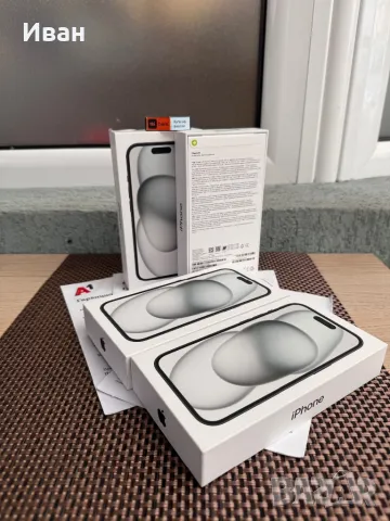 24м‼️Нов•iphone 15 •ЛИЗИНГ от 56лв айфон Black 15 син, снимка 1