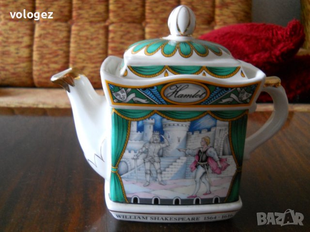 колекционерски порцеланов чайник "Хамлет" - Англия, снимка 1 - Антикварни и старинни предмети - 39999513