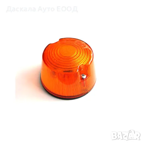 1бр. габарит ЖЪЛТ кръгъл голям с крушка 12-24V , Полша