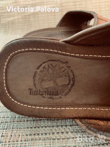 Модерни кожени чехли-джапанки TIMBERLAND унисекс, снимка 4 - Чехли - 37246236