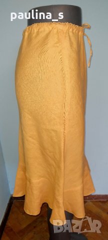 Два броя / Пола с волан / лен и памук , снимка 6 - Поли - 28635526