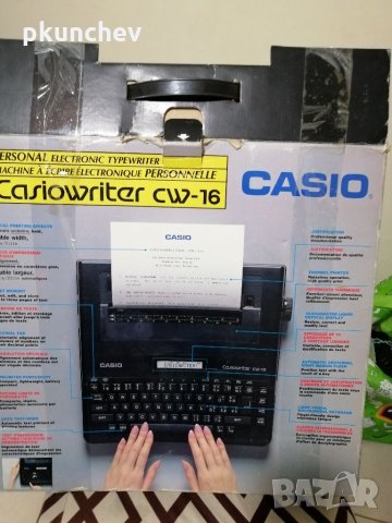 Ретро, пишеща машина CASIO Casiowriter CW-16, снимка 3 - Антикварни и старинни предмети - 35300354