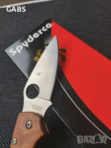 Сгъваем нож Spyderco Chaparral,дръжка Birdseye Maple, снимка 8 - Ножове - 49641620