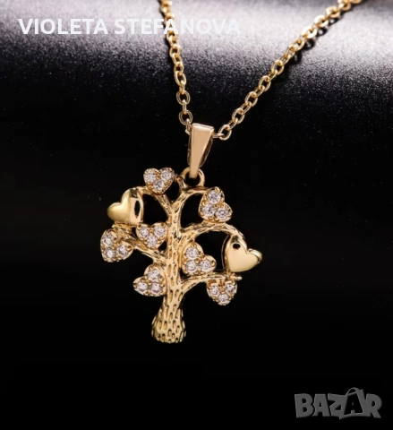 Дамски позлатени колиета от медицинска стомана 