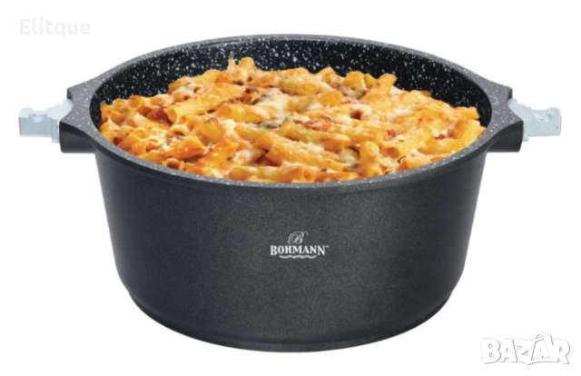 Тенджера Bohmann BH1730-24CR-28CR, 24см.\4.3л., 28см.\6.5л., Лят алуминий, Подвижни дръжки, Индукция, снимка 5 - Съдове за готвене - 52818851