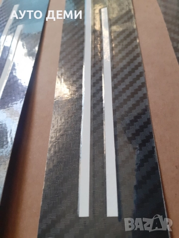 Качествени карбон черни стикери за прагове на автомобил кола марка R line Р лайн + подарък , снимка 9 - Аксесоари и консумативи - 45343183