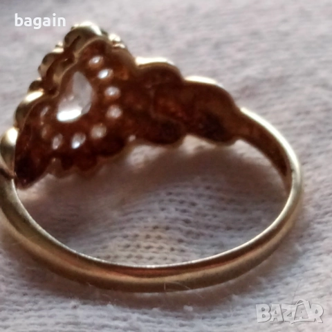 Уникален сребърен пръстен с турмалин , снимка 2 - Пръстени - 52966353