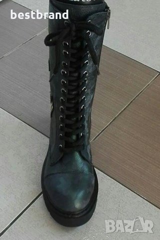 Кубинки дамски, естествена кожа, код 463/79, снимка 4 - Дамски ботуши - 26781679