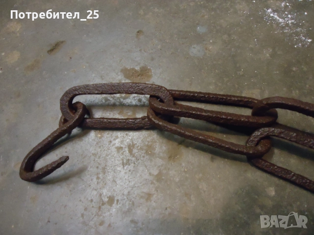 Кован синджир за огнище, снимка 3 - Други ценни предмети - 51449341