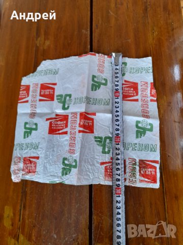 Стара опаковъчна хартия Кореком,Corecom, снимка 4 - Антикварни и старинни предмети - 32983741