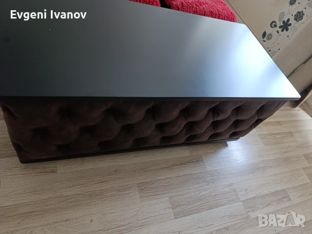 Маса Честърфийлд винтидж кафяво с транспортен дефект, снимка 5 - Маси - 50650217