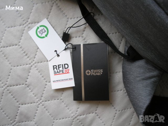 Нова лаптоп раница против кражба с RFID защита Swiss Peak , снимка 5 - Лаптоп аксесоари - 28159685
