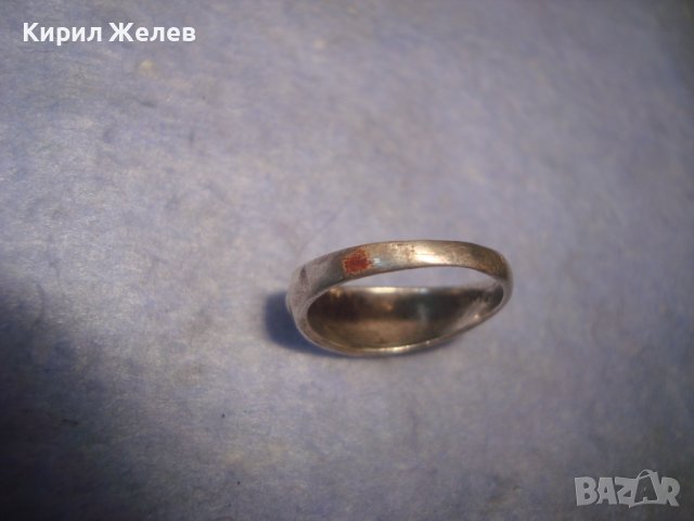 СТАР СРЕБЪРЕН АРТ ДЕКО ПРЪСТЕН ВИСОКА ПРОБА СРЕБРО - ТЕСТВАН - РЪЧНА МАЙСТОРСКА ИЗРАБОТКА 27274, снимка 6 - Антикварни и старинни предмети - 36866946
