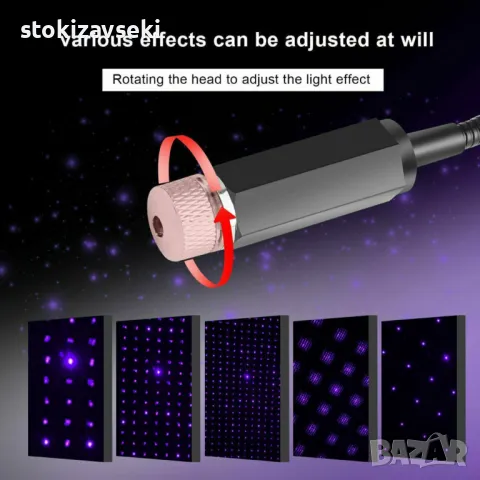Професионална USB лазерна за КОЛА ,ДИСКОТЕКА показалка с дълъг обхват и сменяеми приставки - Зелен, снимка 1