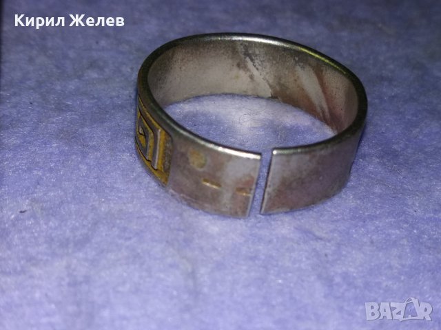 СТАР РЕГУЛИРУЕМ с КЛАСИЧЕСКА ОРНАМЕНТИКА СРЕБЪРЕН ПРЪСТЕН ХАЛКА ВИСОКА ПРОБА СРЕБРО с 2 ПЕЧАТА 40655, снимка 6 - Антикварни и старинни предмети - 43226538