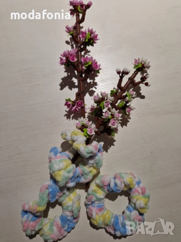 Ръчно изработена чанта CANDY и скрънчи, снимка 4 - Чанти - 51707492