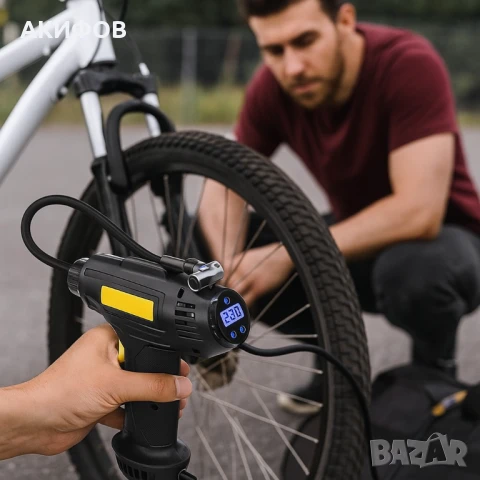 Безжичен дигитален компресор за автомобил, снимка 2 - Аксесоари и консумативи - 51282454