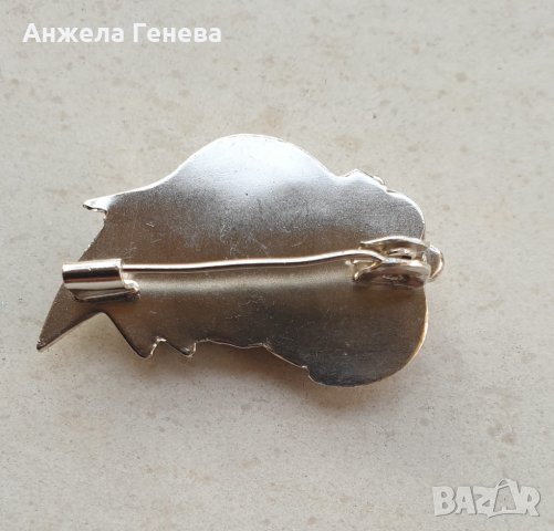 Сребърна брошка, ръчна изработка със седеф, снимка 4 - Антикварни и старинни предмети - 38598745