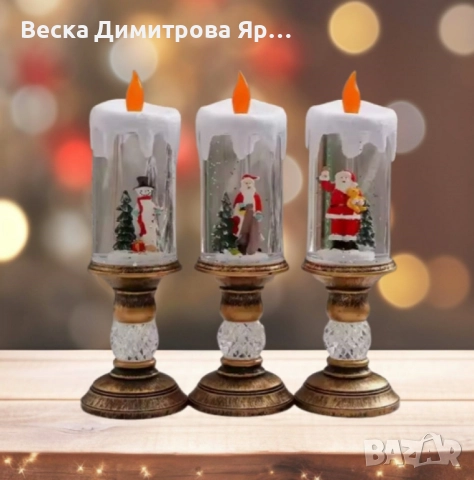 Коледна LED свещ, снимка 3 - Декорация за дома - 52556003