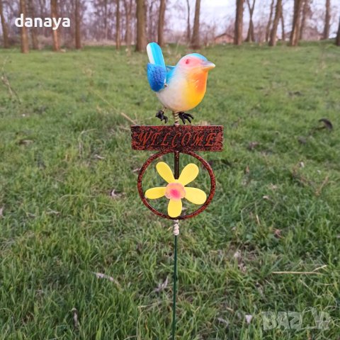 3619 Декорация за градина Въртележка с табелка Welcome, снимка 7 - Градински мебели, декорация  - 40044546