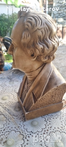 Порцеланов бюст на Гьоте , снимка 4 - Антикварни и старинни предмети - 52413345