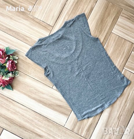 Сива тениска 🥭 MANGO, снимка 2 - Тениски - 40810108