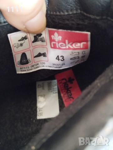 Боти Rieker номер 43., снимка 6 - Мъжки боти - 52310366