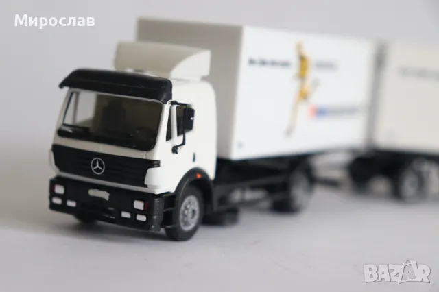 HERPA H0 1/87 MERCEDES BENZ КАМИОН МОДЕЛ ТИР, снимка 5 - Колекции - 49872748