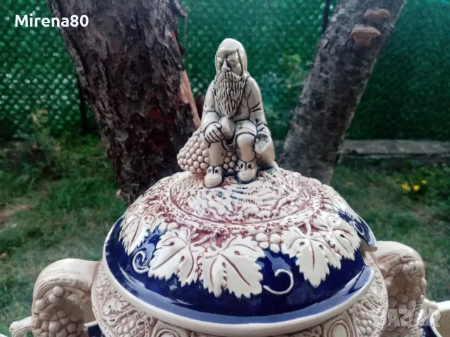 Винтидж немска керамика - сервиз за глювайн за 12 !, снимка 3 - Антикварни и старинни предмети - 47390083