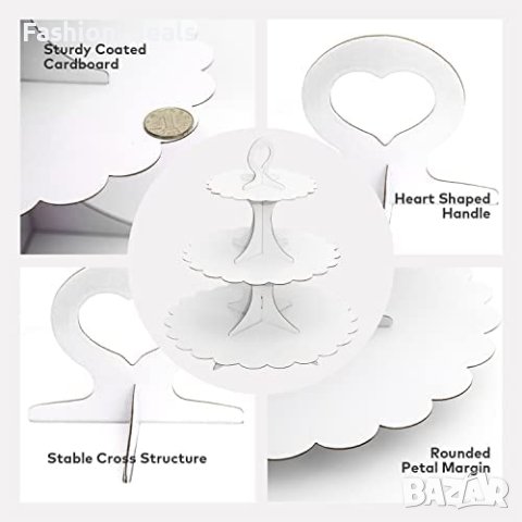 Нови 2 броя Поставка за кексчета Стойка мъфин кула за парти гости, снимка 6 - Други стоки за дома - 40498502