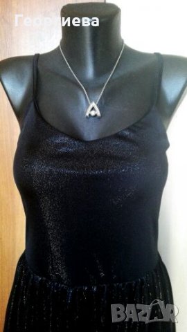 Нова сребриста черна рокля INFLUX  👗🍀S, M🍀👗  код 008 , снимка 3 - Рокли - 26816423