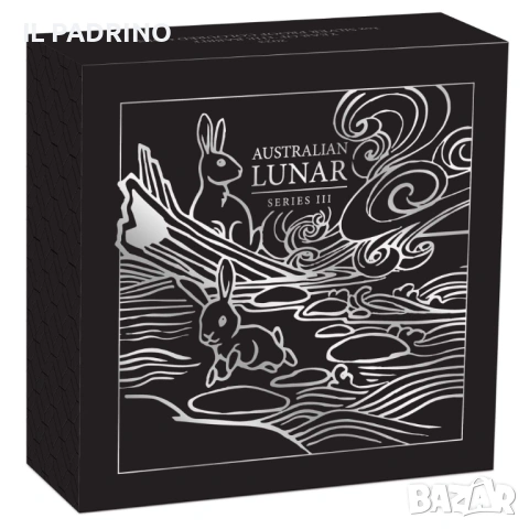 Лунар 3 цветен прууф заек 2023 1 унция OZ на Пърт Минт, снимка 5 - Нумизматика и бонистика - 53349231