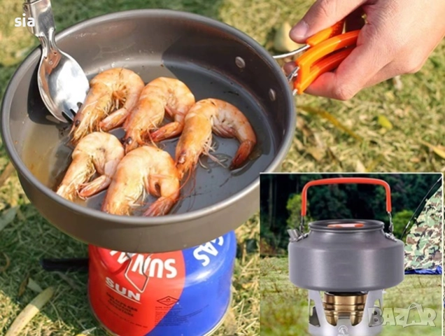 Комплект 11 части съдове за къмпинг и туризъм, снимка 3 - Термоси - 51603317