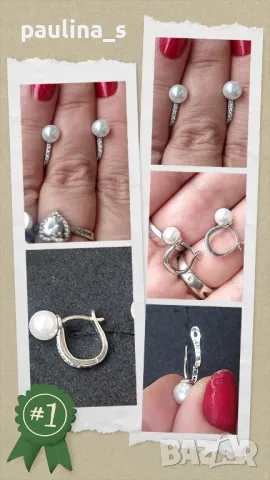 Четири броя / Сребърни обеци с циркони на Пандора / проба 925s / Южна Корея , снимка 11 - Обеци - 33416237