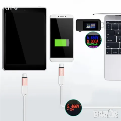 10 в 1 TYPE-C / TYPE-C тестер DC Цифров измервател на текущо напрежение, амперметър, волтметър, снимка 2 - Друга електроника - 47819519