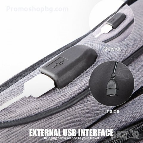 Раница MIXI с USB, снимка 9 - Раници - 36080409