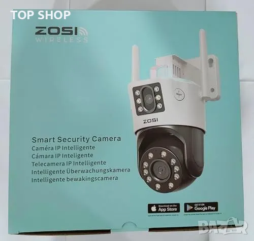 Нова Двойна WiFi Камера 2.5K ZOSI - Ултра HD, AI Детекция, Нощно Видение, снимка 8 - Аналогови камери - 49239189