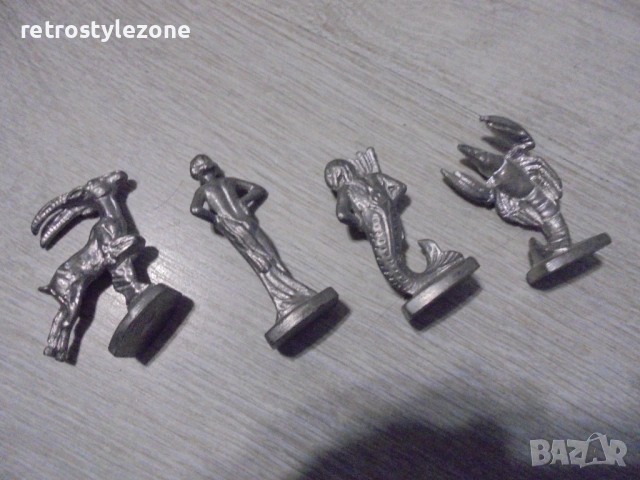 № 8437 Четири стари калаени фигурки (зодиакални знаци)  , снимка 2 - Други ценни предмети - 53092717