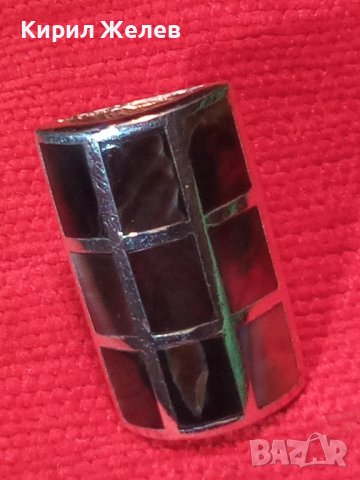 РАЗКОШЕН СЕДЕФЕН СРЕБЪРЕН ФЕШЪН АРТ ПРЪСТЕН СРЕБРО 925 с ЮВЕЛИРНО РЪЧНО ШЛИФОВАН КРАЛСКИ СЕДЕФ 39987, снимка 17 - Пръстени - 42612321