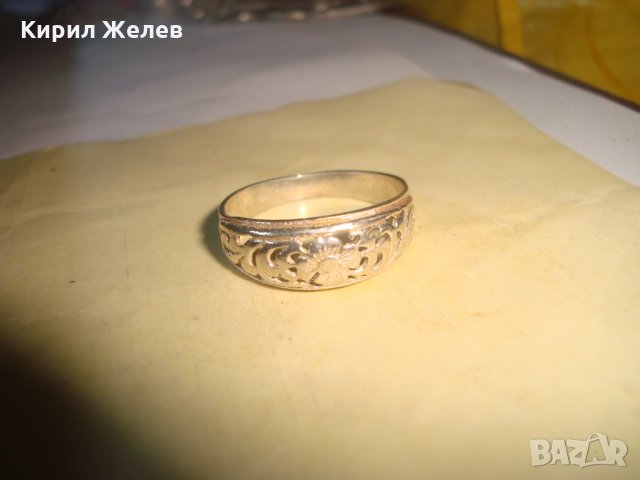 19 ВЕК ВЪЗРОЖДЕНСКИ СРЕБЪРЕН ФЛОРАЛНО ОРНАМЕНТИРАН ПРЪСТЕН ВИСОКА ПРОБА СРЕБРО МАЙСТОРСКИ 26625, снимка 10 - Антикварни и старинни предмети - 34631274