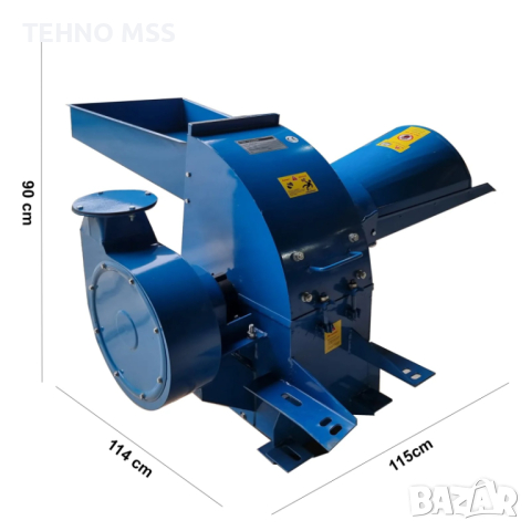 Дробилка за фураж MS 40-20A (БЕЗ двигател) 800 кг/ч фураж и 1500 кг/ч зърно + Безплатна доставка, снимка 12 - Градинска техника - 44890393