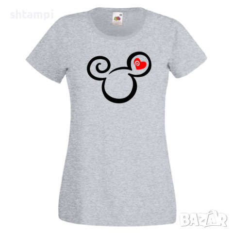 Дамска тениска Mickey Head Love Мини Маус,Микки Маус.Подарък,Изненада,, снимка 4 - Тениски - 36526295