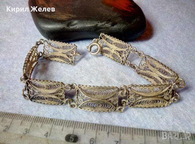 СТАРИННА ФИЛИГРАННА СРЕБЪРНА ГРИВНА ВИСОКА ПРОБА СРЕБРО ФИНА РЪЧНА МАЙСТОРСКА РЕТРО ИЗРАБОТКА 47941