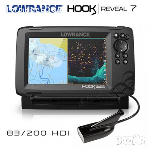 Сонар/GPS Lowrance HOOK Reveal 7 със сонда 83/200 HDI , снимка 1 - Екипировка - 36726730